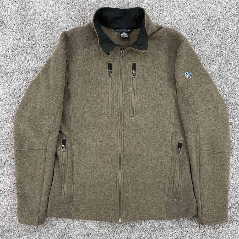 Kuhl Interceptr Full Zip Jacket Men's L Brown Hybrid Fleece Gorpcore Outdoors